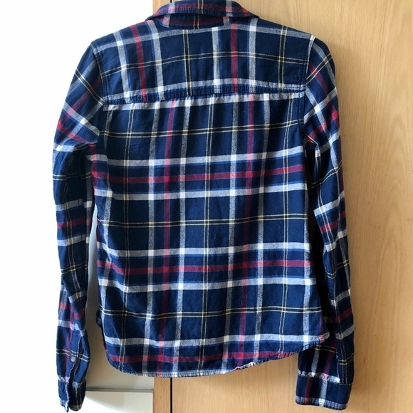 ABERCROMBIE & FITCH FLANNEL BUTTON DOWN SHIRT - M - Picture 4 of 7